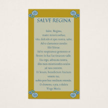 Salve Regina Latin Prayer-kort