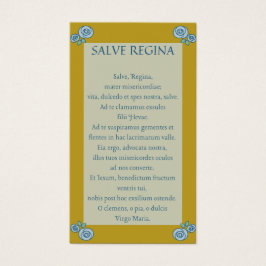Salve Regina Latin Prayer-kort Visitkort