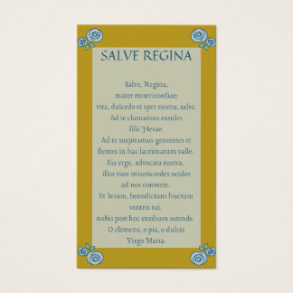 Salve Regina Latin Prayer-kort Visitkort