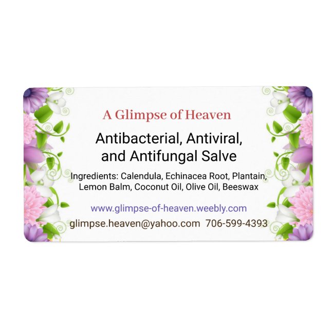 Salveetikett - framsida fraktsedel (Framsidan)