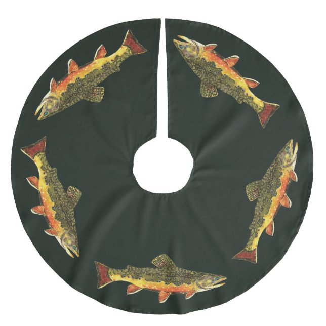 Salvelinus Fontinalis Julgransmatta Borstad Polyester (Framsidan)