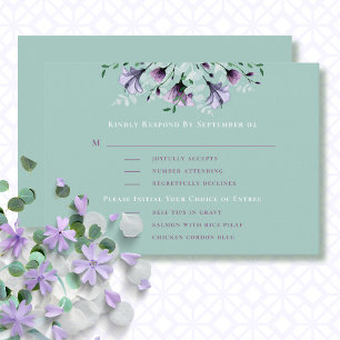 Salvia Dammsalvia Romantisk Meny Bröllop RSVP