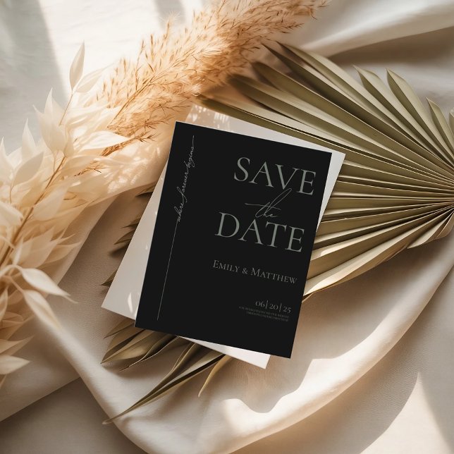 Salvia Där Alltid Börjar Svart Spara Datum Meddelande Vykort (Skapare uppladdad)