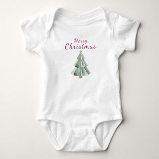 salvia Grön Akvarell Julgran Holiday T Shirt