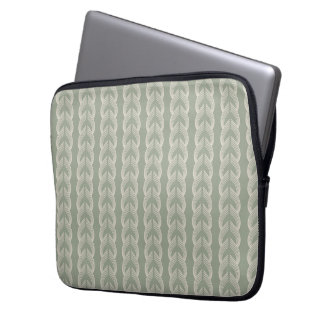 Salvia Grön Art Deco Valvbåge Lyxig Mönster Laptop Fodral