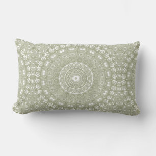 Salvia Grön Mandala Mönster Lumbarkudde