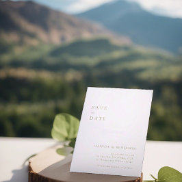 salvia gröna save the date-kort modern minimalisti spara datumet