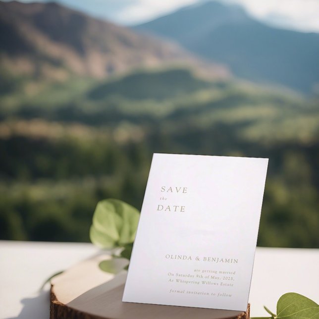 salvia gröna spara datum-kort modern minimalistisk datumet (Skapare uppladdad)