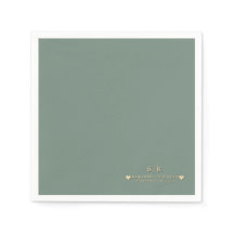 Salvia & Guld Bröllopsservett — minimalistisk lyx