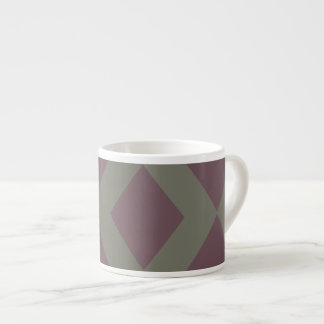 Salvia och Maroon Diamantmönster Espressomugg