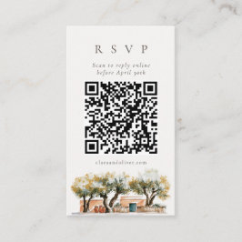 Salvia Olivlund Medelhavet QR-kod RSVP-kort Tilläggskort