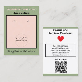 Salvia Rosa Örhänge Logo QR-kod Visitkort