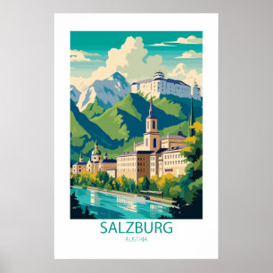 Salzburg Austria Berömd Travel Ställe Poster