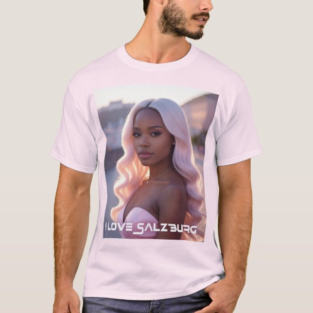 SALZBURG - AUSTRIA - I LOVE SALZBURG T SHIRT (Framsida)