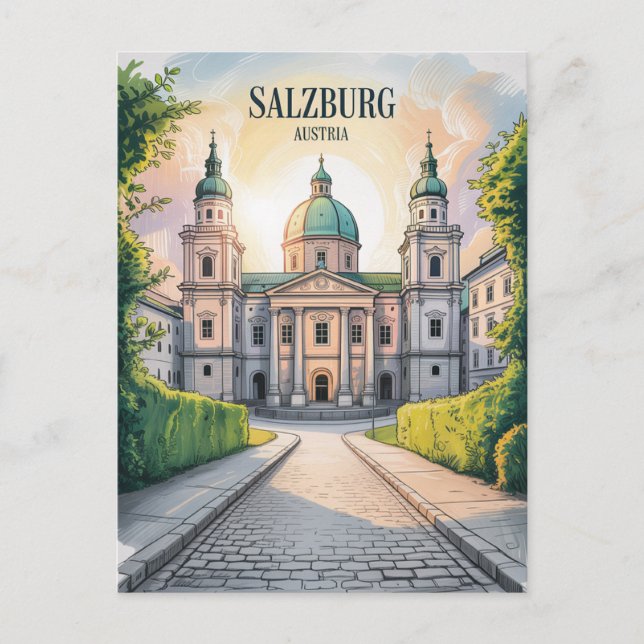 Salzburg Austria Postcard Vykort (Framsida)