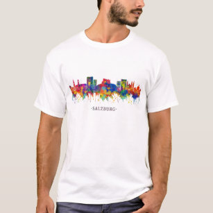 Salzburg Austria Skyline T Shirt