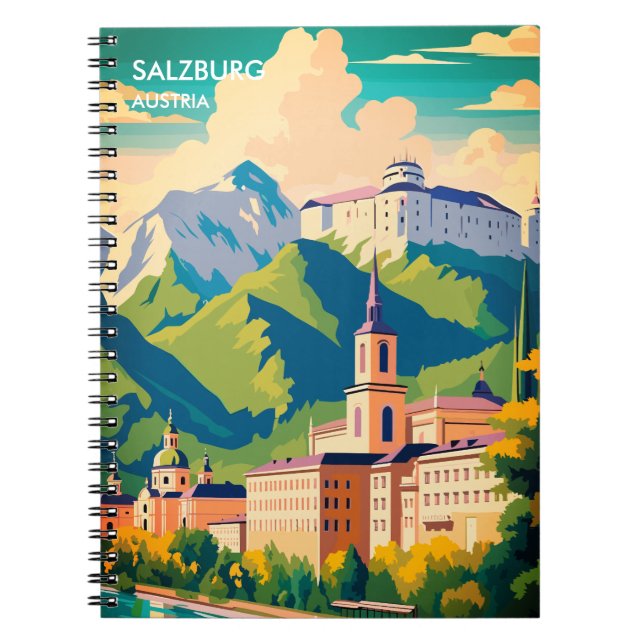 Salzburg Austria Travel Anteckningsbok (Framsidan)