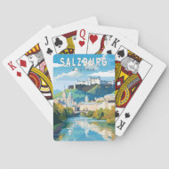 Salzburg Austria Travel Art Vintage Casinokort