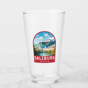 Salzburg Austria Travel Art Vintage Glaskopp