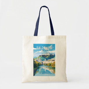 Salzburg Austria Travel Art Vintage Tygkasse