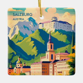 Salzburg Austria Travel Julgransprydnad Keramik