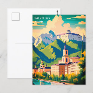Salzburg Austria Travel Vykort