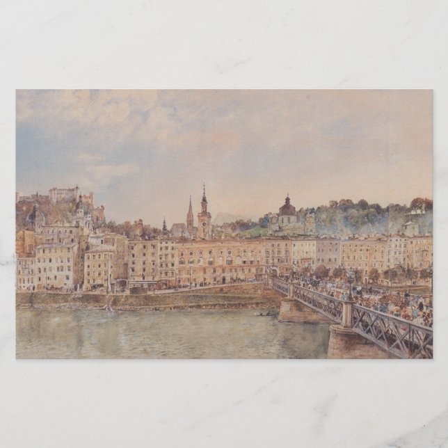 Salzburg (av Rudolf von Alt) Brevpapper (Framsida)