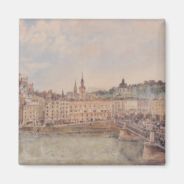Salzburg (av Rudolf von Alt) Magnet (Framsidan)