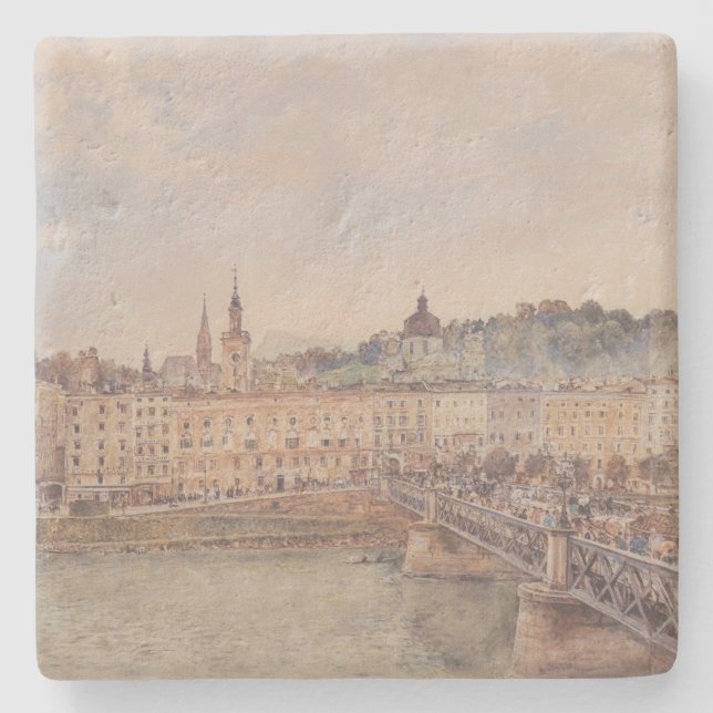 Salzburg (av Rudolf von Alt) Stenunderlägg (Framsidan)