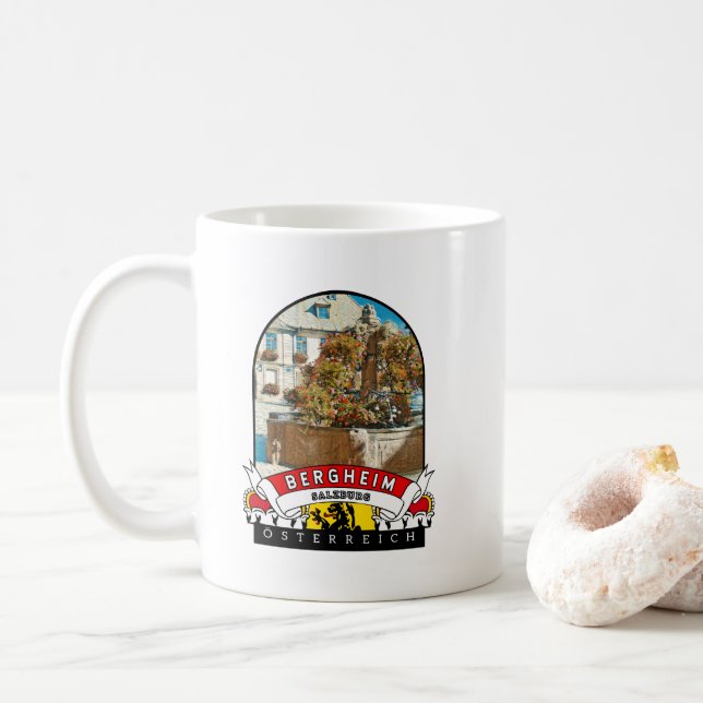 Salzburg Bergheim Österreich Souvenir Kaffemugg (Med munk)