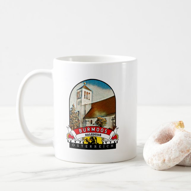 Salzburg Bürmoos Österreich Souvenir Kaffemugg (Med munk)