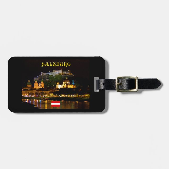 Salzburg Castle Austria - High Quality Pro Photo Bagagebricka (Horisontell Framsida)