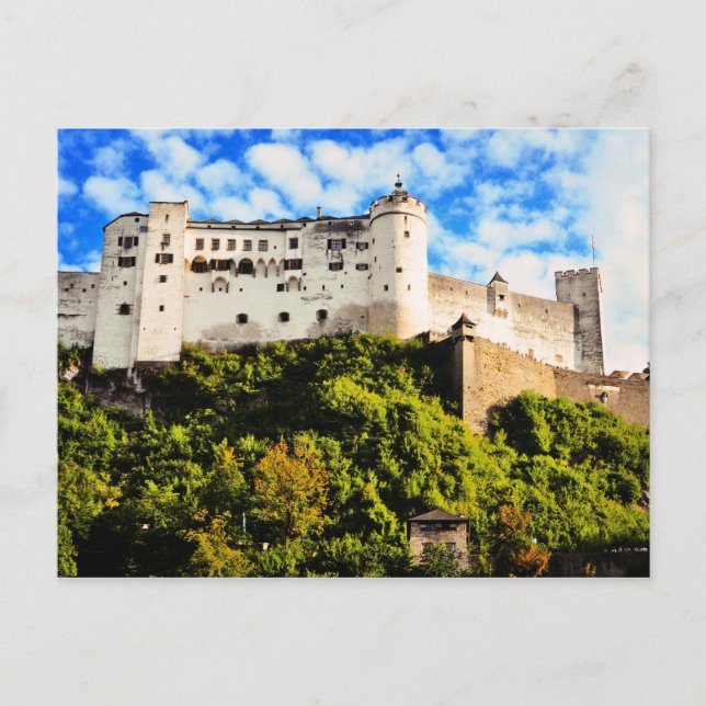 Salzburg castle vykort (Framsida)