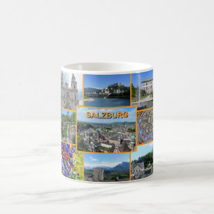 Salzburg City Austria Photo Collage Kaffemugg
