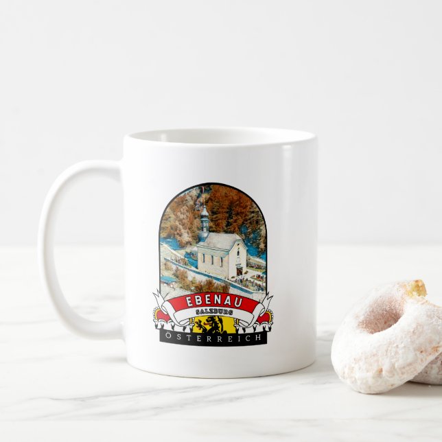 Salzburg Ebenau Österreich Souvenir Kaffemugg (Med munk)