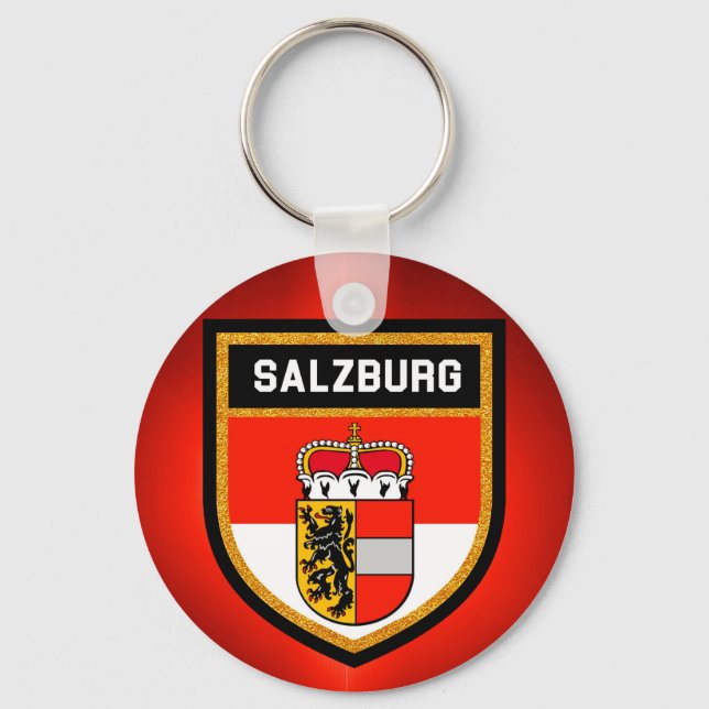 Salzburg Flagga Nyckelring (Framsida)