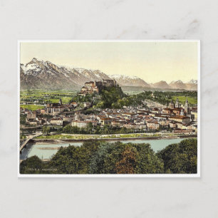 Salzburg från Kapuzinerberg, Österrike-Ungern Vykort