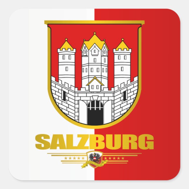 Salzburg Fyrkantigt Klistermärke (Framsida)