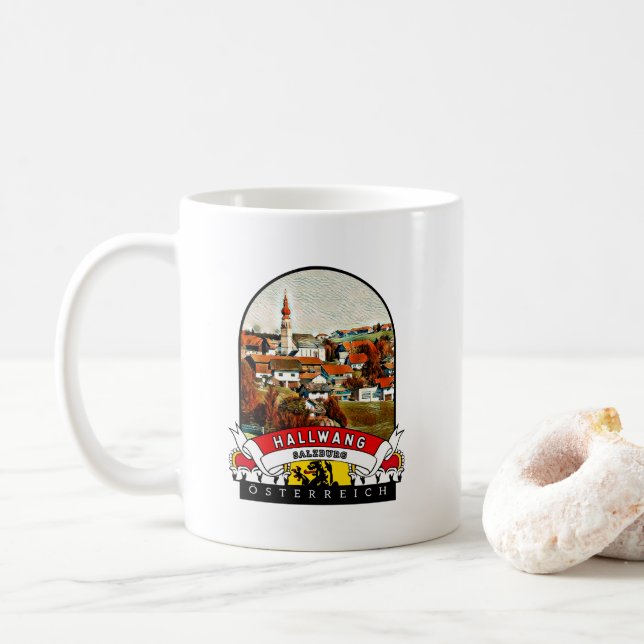 Salzburg Hallwang Österreich Souvenir Kaffemugg (Med munk)