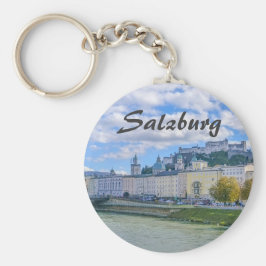 Salzburg i Österrike med sin Castle Souvenir Nyckelring