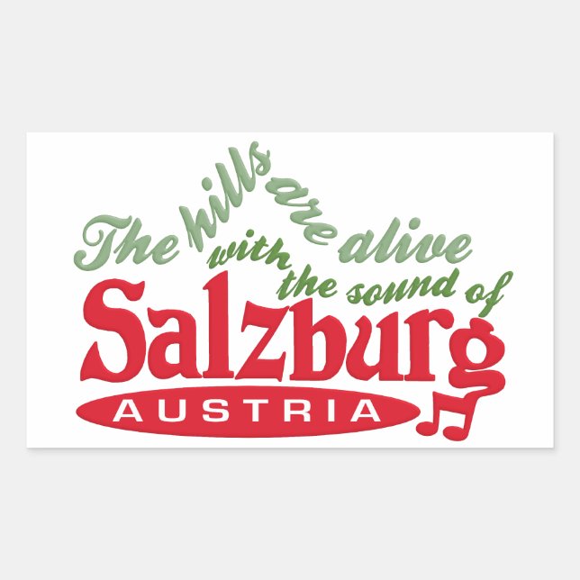 Salzburg-klistermärken Rektangulärt Klistermärke (Framsida)