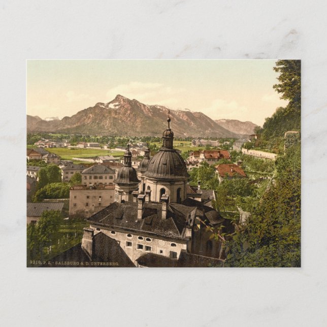 Salzburg och Untersberg, Österrike Vykort (Framsida)