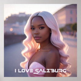 SALZBURG - ÖSTERREICH - JAG ÄLSKAR SALZBURG POSTER