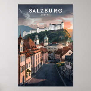 Salzburg Österrike Berömd Resmål Poster