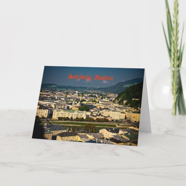 Salzburg Österrike hälsningkort Kort (Framsida)
