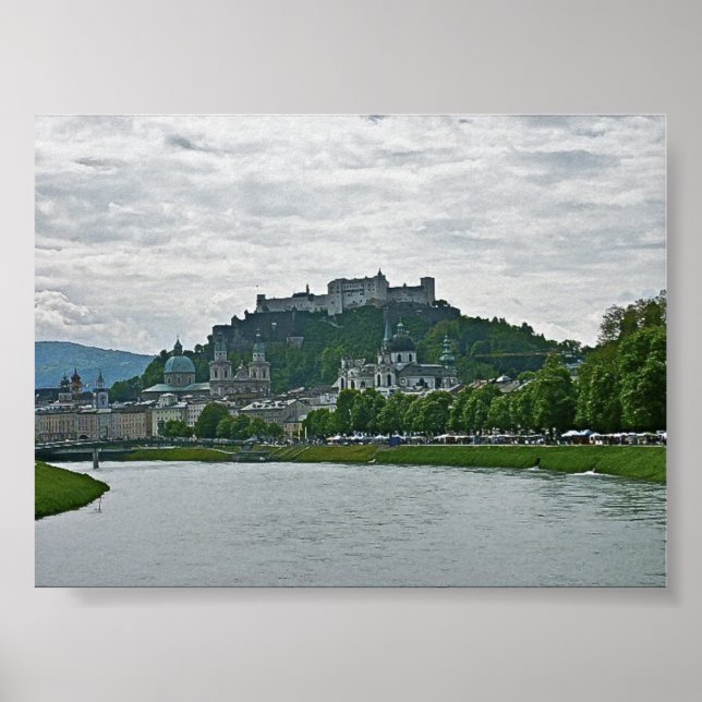 Salzburg, Österrike, Hohensalzburg Fortress Print Poster (Framsidan)