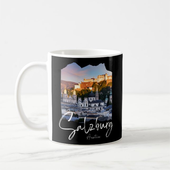 Salzburg Österrike Kaffemugg (Vänster)