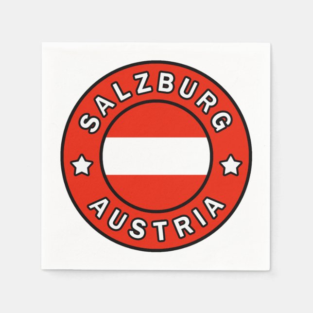Salzburg Österrike Pappersservett (Framsidan)