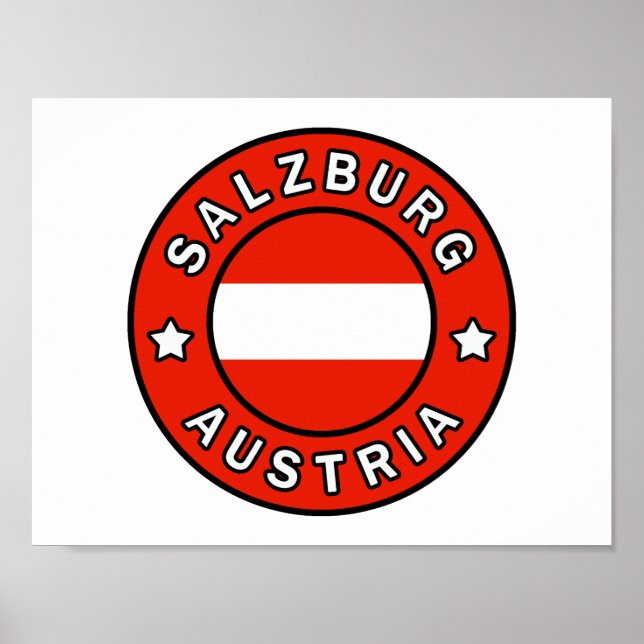 Salzburg Österrike Poster (Framsidan)