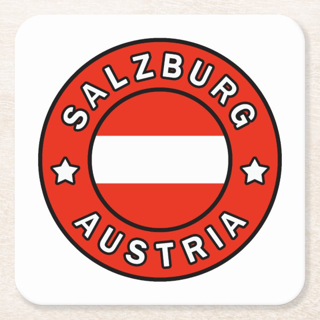 Salzburg Österrike Underlägg Papper Kvadrat (Framsidan)